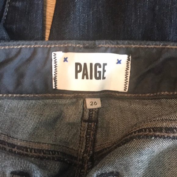 EUC PAIGE Skyline Skinny Dark Denim Jeans size 26 - Picture 2 of 5